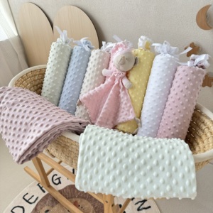 En gros 2024 Nouvelle Arrivée Bébé Ensemble de Literie Micro <span class=keywords><strong>Minky</strong></span> Polaire Manta Dou Dou Bébé Couverture pour Nouveau-nés - Product Image 6