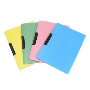 Hardcover <strong>A4</strong> Clear Color <strong>PP</strong> Plastic Presentation <strong>File</strong> Folder with Pivotable Clamp Clip - Product Image 1