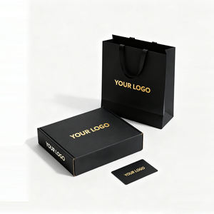 थोक लक्जरी हैंडल रिबन काले खुदरा कागज टोटे खरीदारी बैग लोगो के साथ शिल्प और मोमबत्ती उपहार के लिए - Product Image 2