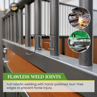 Fabricant de stalles pour chevaux JH OEM, panneaux de stalles sur mesure, acier galvanisé, planches en bambou, design de grange européenne