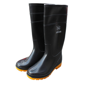 Botas de lluvia impermeables unisex Litae Black hasta la rodilla para fabricación mecánica - Product Image 1