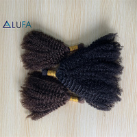 CF 278 Noir Afro Kinky Curl Cheveux Humains en Vrac pour Micro Twist pour Crochet Dreadlocks 100% Extensions de Cheveux Humains Remy Crochet