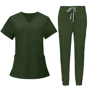 Nuevo conjunto quirúrgico multifuncional de tres bolsillos con pantalones largos y manga corta para enfermeras y anestesistas - Product Image 2