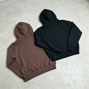 Sweat-shirts à capuche surdimensionnés en coton de haute qualité, brodés, à épaules tombantes, pour hommes - Product Image 5