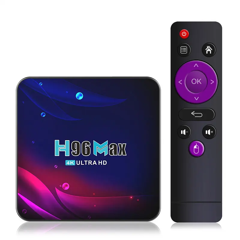 Hot sale H96 Max Smart TV Box Android 11 RK3318 4GB 64GB USB3.0 1080P H.265 60fps Youtube 4K Smart TVbox 10 H96max