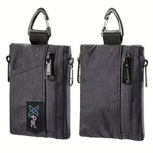 Xpac Waterproof Key Pouch Mini Storage Bag With Zipper Pocket Outdoor Sports Unisex Black Solid Color Detachable Strap - Product Image 5