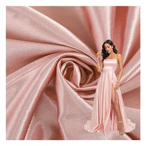 High Quality Crystal Silk Crepe Satin Fabric No Stretch Polyester 150gsm Crystal Satin Fabric Poly Satin Fabric For Dress