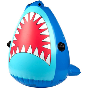 Rociador de agua inflable con forma de cabeza de tiburón de 50 cm, juguete de PVC para jugar al aire libre en el jardín y el parque. - Product Image 4