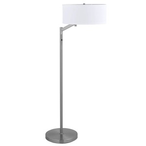 Lámparas de Pie LED Grandes con Base Redonda Negra Mate de Lujo Moderno y Pantalla de Tela Blanca para Decoración de Sala de Estar en Hoteles y Hogares - Product Image 4