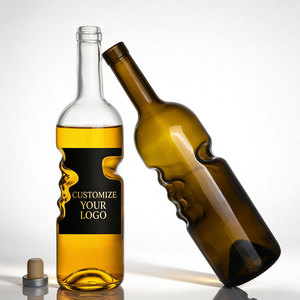 Botella de Vidrio Vacía Oshow de 750 ml para Vino Tinto, Diseño Especial de Mano de <span class=keywords><strong>Ángel</strong></span>, Acabado Mate Escarchado, para Tequila, Ecológica, Reciclable, para Bebidas y Licores - Product Image 1