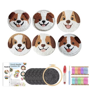XIXI Brand Handmade Custom Punch <b>Needle</b> Coaster Shape Animal Theme Trend Design Iron-On Style for Garments Personalized Fabric - Product Image 2