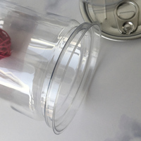 NH H Boîte transparente sans BPA de qualité alimentaire avec couvercle à décoller complet, sérigraphie, boisson énergétique vide en plastique pour animaux de compagnie.