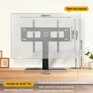 ขาตั้งทีวีแบบตั้งโต๊ะ ฐานเหล็กแผ่นรีดเย็น ปรับความสูงได้ สำหรับทีวี LED/LCD ขนาดสูงสุด <span class=keywords><strong>55</strong></span> นิ้ว รองรับ <span class=keywords><strong>VESA</strong></span> 200x200 - Product Image 3