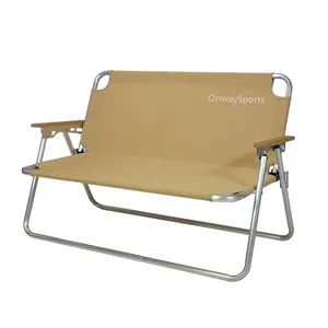 Onwaysports Folding Double seats Garden Bench Outdoor Camping Chair with Carry Bag