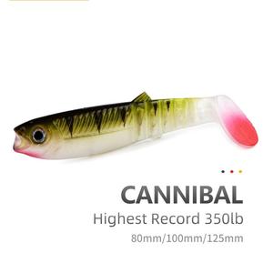 Señuelo Suave de Alta Calidad con Ojos 3D Realistas de 80-125mm, Cola en T, para Pesca de Trucha y Carpa en Agua Dulce y Salada, Iscas, Pesca, Wobbler, Aparejos - Product Image 2