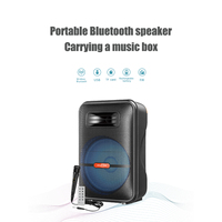 GTS-1876 avec Micro, Système Sonore Haut-Parleur, Grand Subwoofer Home Cinéma, Radio Portable 12 Pouces, Boombox d'Urgence, pour Randonnée