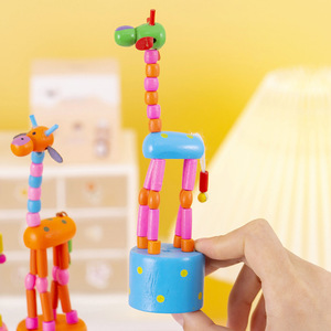 Dancing <b>Giraffe</b> Wooden Toy For Kids 2-4 Years Unisex Gift Activity Game Gear - Product Image 3