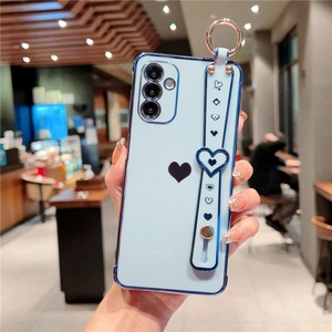 Fundas para Teléfono con Marco Recto Love, Letra NICE, Corazón, Electrochapado, Protectoras para Samsung S25 S24 S23 S22 Ultra Plus - Product Image 4