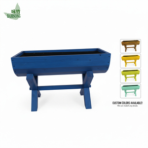 Jardinière en <span class=keywords><strong>bois</strong></span> de bambou personnalisée, finition sculptée à la main, couleur brûlée, écologique, décorative, pour fleurs de jardin, intérieur/extérieur, légumes - Product Image 2