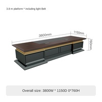 Ensemble bureau et chaise de direction avec lampe, en MDF, style luxe, pour bureau à domicile