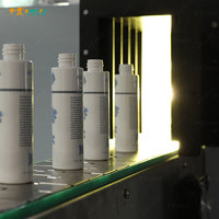 Máquina de impresión de pantalla para botellas, tubos redondos cilíndricos totalmente automáticos, de dos colores
