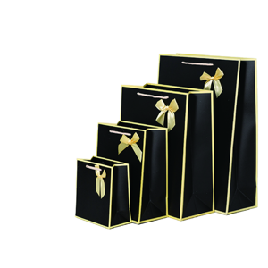 Elegant Classic Kraft Paper Bow Decor Gift <b>Bags</b> Thick Retail Hand <b>Bags</b> for Jewelry Apparel Cosmetic Stores - Product Image 3