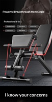 Banc de musculation pliable multifonction réglable avec protection lombaire, équipement d'exercice pour usage domestique, modèle MZ-1