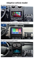 Autoradio pour Renault Duster 2011-2016, montage sur tableau de bord, Carplay, Android Auto, navigation GPS, amplificateur de marche arrière AHD, 1 an