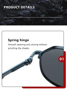 Occhiali da sole da uomo alla moda occhiali da sole polarizzati a grande montatura con guida ciclistica a doppio raggio disponibile in nero bianco blu rosso - Product Image 4