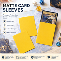 Pochettes pour cartes personnalisées jaunes givrées, transparentes, texture sable fin, robustes, durables, imperméables, impression personnalisée, emballage