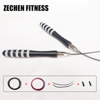 Gym fitness noir premium roulement réglable PVC vitesse corde à sauter