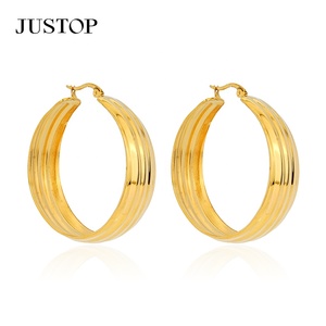 Trending <b>Hook</b> Hoop <b>Earrings</b> Stainless Steel 18K Gold Plated Hypoallergenic Women's Fashion Jewelry Supplier Big <b>Earrings</b> - Product Image 3