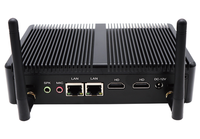 Mini PC EGLOBAL sin Ventilador, Computadora Comercial con Intel Celeron-J3160, DDR3L, SSD MSATA, Win10, 2HD, 6USB, 2RJ45 Gigabit LAN, BIOS Linux