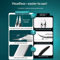 Coupe-ongles ultra-affûtés en acier inoxydable à bord incliné, ouverture large, conception anti-éclaboussures pour une coupe parfaite des ongles incarnés