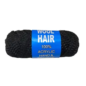 Usine Brésilienne Vague Cheveux Fil Crochet 100% Fil Acrylique Bas Prix Boule Fantaisie Brésil Laine Cheveux