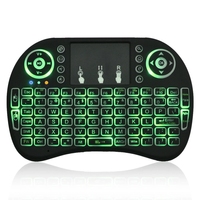 Usine i8 Mini 2.4G clavier sans fil pavé tactile couleur rétroéclairé souris Air rétroéclairé télécommande pour Android TV Box Smart TV PC