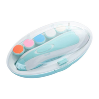 Kit de manucure électrique sans fil pour bébé en ABS, lime à ongles, soin des ongles et des ongles d'orteils, coupe et polissage, utilisation facile, boîte colorée, vente en gros