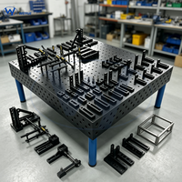 Table de soudage modulaire 3D directe d'usine 1000x800x200mm |   Plateforme de gabarit en acier à échelle laser pour atelier de fabrication métallique