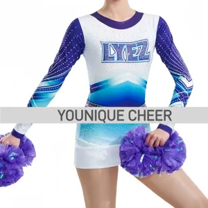 Kostenloses Design Großhandel individuelles Design Logo Erwachsenen-Cheerleader-Outfit Cheerleading-Uniformen