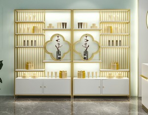2025 Étagère de luxe nordique en fer forgé, style luxe léger, étagère de sol, écran de séparation pour la maison, présentoir pour nail art et cosmétiques - Product Image 6