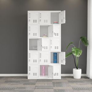 Armoire penderie 18 15 12 portes en acier inoxydable pour vestiaire armoire de rangement en fer pour vêtements de personnel - Product Image 4