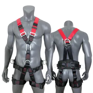 Safety Harness 5 Points Adjustable Safety Belt With Steel Snap Hook Factory Direct Sale