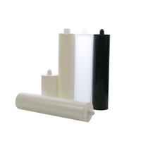 Tube de colle en verre vide de 135 ml et 300 ml, tube de mastic en plastique, cartouche de silicone avec bouchon à bec pointu et piston