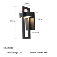 Lampe murale extérieure LED moderne et simple en acier inoxydable, étanche, pour balcon, terrasse, portail et extérieur de villa, avec garantie de 3 ans