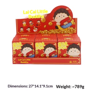 Caja Sorpresa de Figuritas de Buda Pequeño de la Suerte, Estilo Chino, Tendencia Folclórica, Figura Unisex de Resina para la Buena Suerte, Adorno para Oficina - Product Image 6