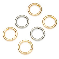 O-Ring-Schnalle Runder Karabiner-Druckknopf Haken Feder schlüssel ring verschluss Gravierter Logo-O-Ring für Handtaschen