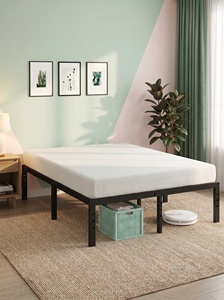 Heavy Duty Metal <strong>Bed</strong> <strong>Frame</strong> 3500lbs Steel <strong>Platform</strong> <strong>Bed</strong> Base Easy Assembly No Box Spring Required Factory Direct - Product Image 2