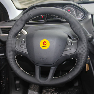<span class=keywords><strong>Funda</strong></span> de <span class=keywords><strong>Volante</strong></span> Deportiva de Cuero de 4 Radios para <span class=keywords><strong>Peugeot</strong></span> 208/<span class=keywords><strong>2008</strong></span> (2011-2019) - 380 mm, Ajuste Personalizado - Product Image 6