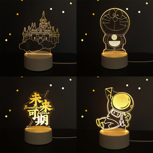 Lampe de nuit 3d Illusion Acrylique Tableau Panda Lapin Animal mignon <span class=keywords><strong>Veilleuse</strong></span> Moins cher Astronaute doraemon Led Duck <span class=keywords><strong>Hello</strong></span> <span class=keywords><strong>Kitty</strong></span> Night Lamp - Product Image 1