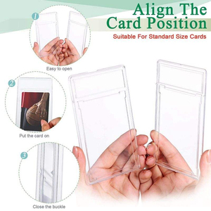 QY Acrylic Ultrasonic Type Grading <b>Playing</b> <b>Cards</b> Clear <b>Card</b> for Collectibles Minimalist Design No Closure - Product Image 5
